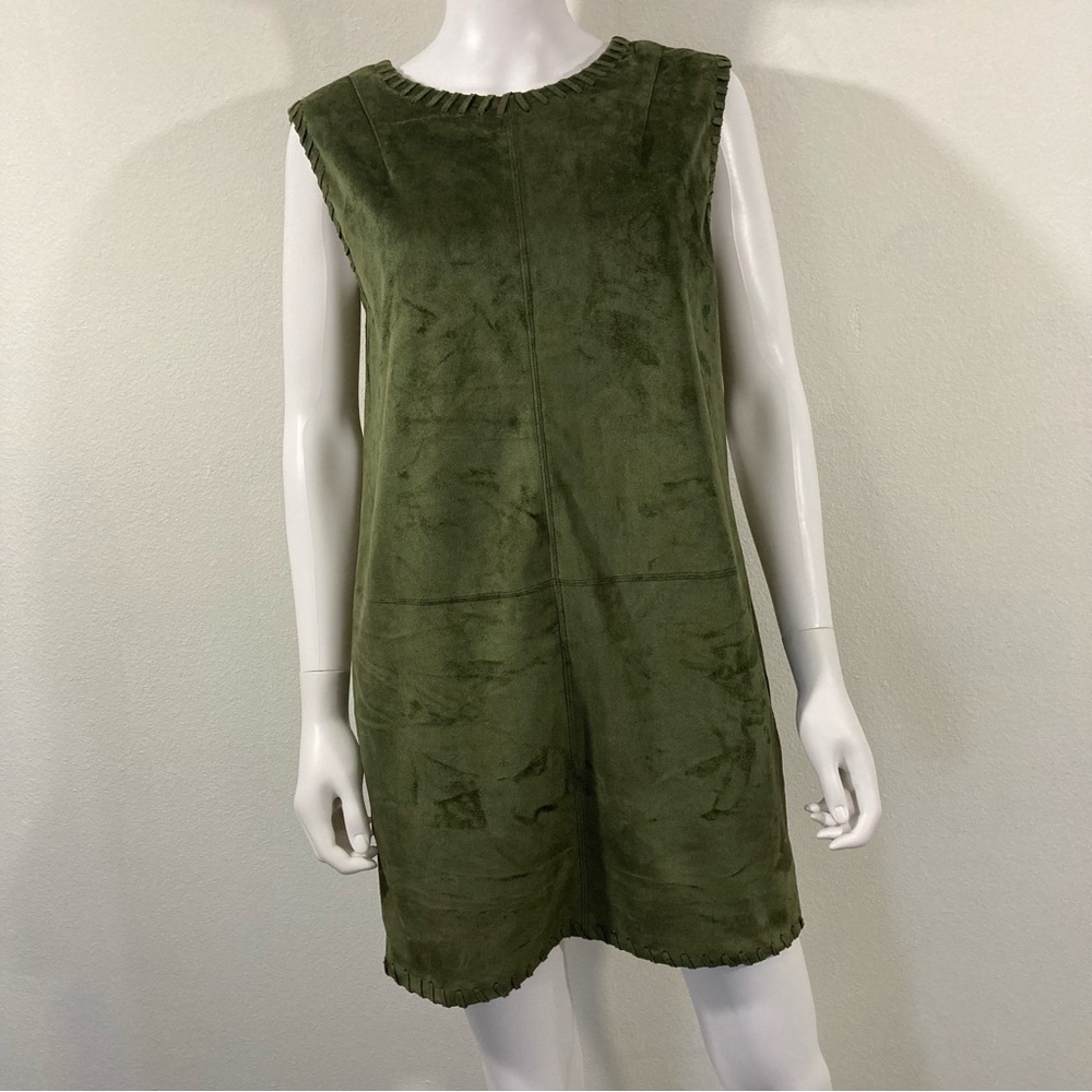 ASTR The Label Faux Suede Olive Green Dress, Size Small, NWT - Picture 1 of 8
